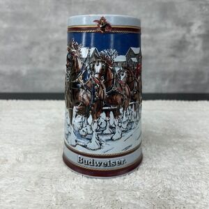 80s Vintage Budweiser Beer Stein Clydesdale Mug Cup Horse